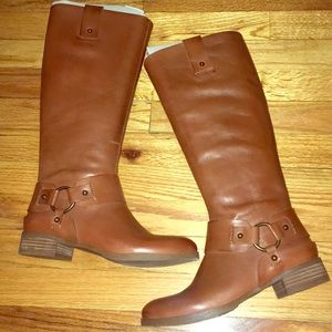 Womens sz 8 nine west leather riding boots